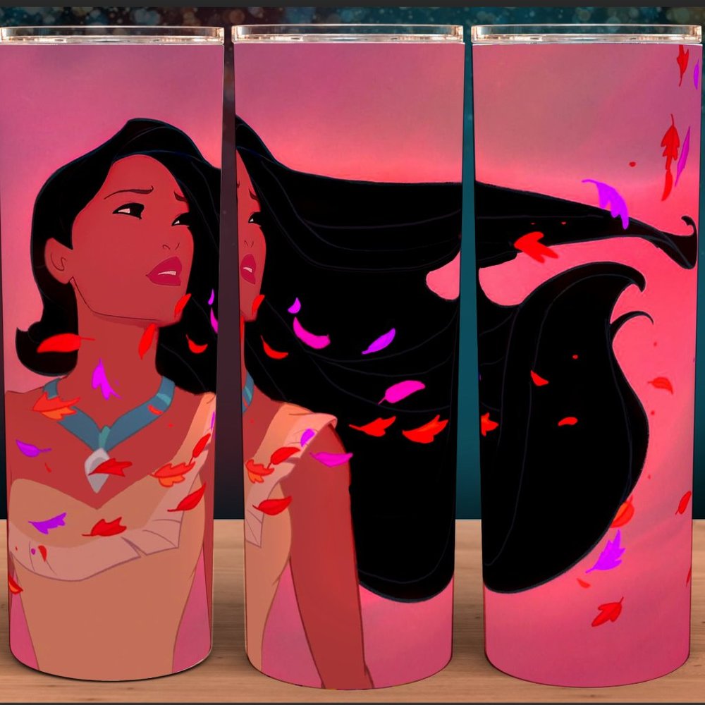 Pocahontas in the Wind Cartoon Classic  Cup mug Tumbler 20oz